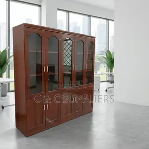 5 Door Mahogany Display Cabinet.