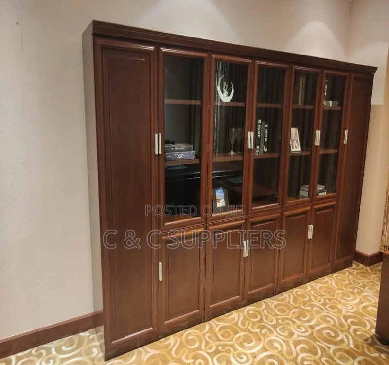 5 Door Mahogany Display Cabinet.