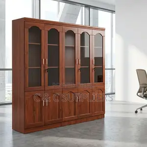 5 Door Mahogany Display Cabinet.