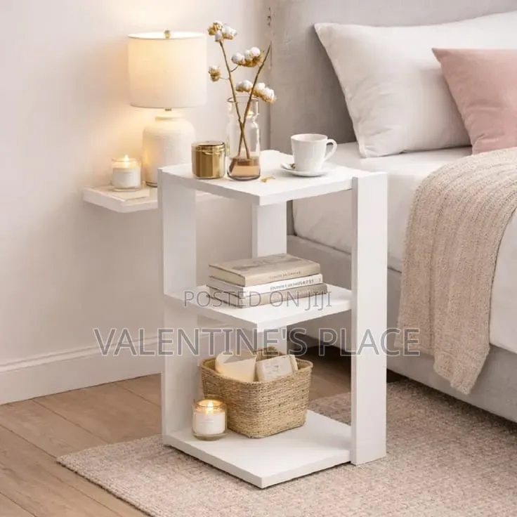 Stylish White Storage Bedside Table for Modern Bedrooms