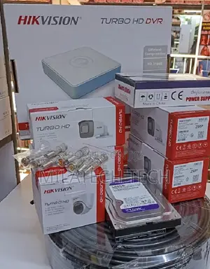 4 Channel Hikvision CCTV Full Kit | 4 Cameras + DVR + HDD