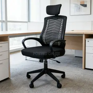 Office Chair : Ergonomic Adjustable Height Office Chair With Headrest