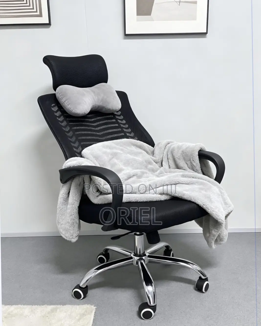 Office Chair : Ergonomic Adjustable Height Office Chair With Headrest