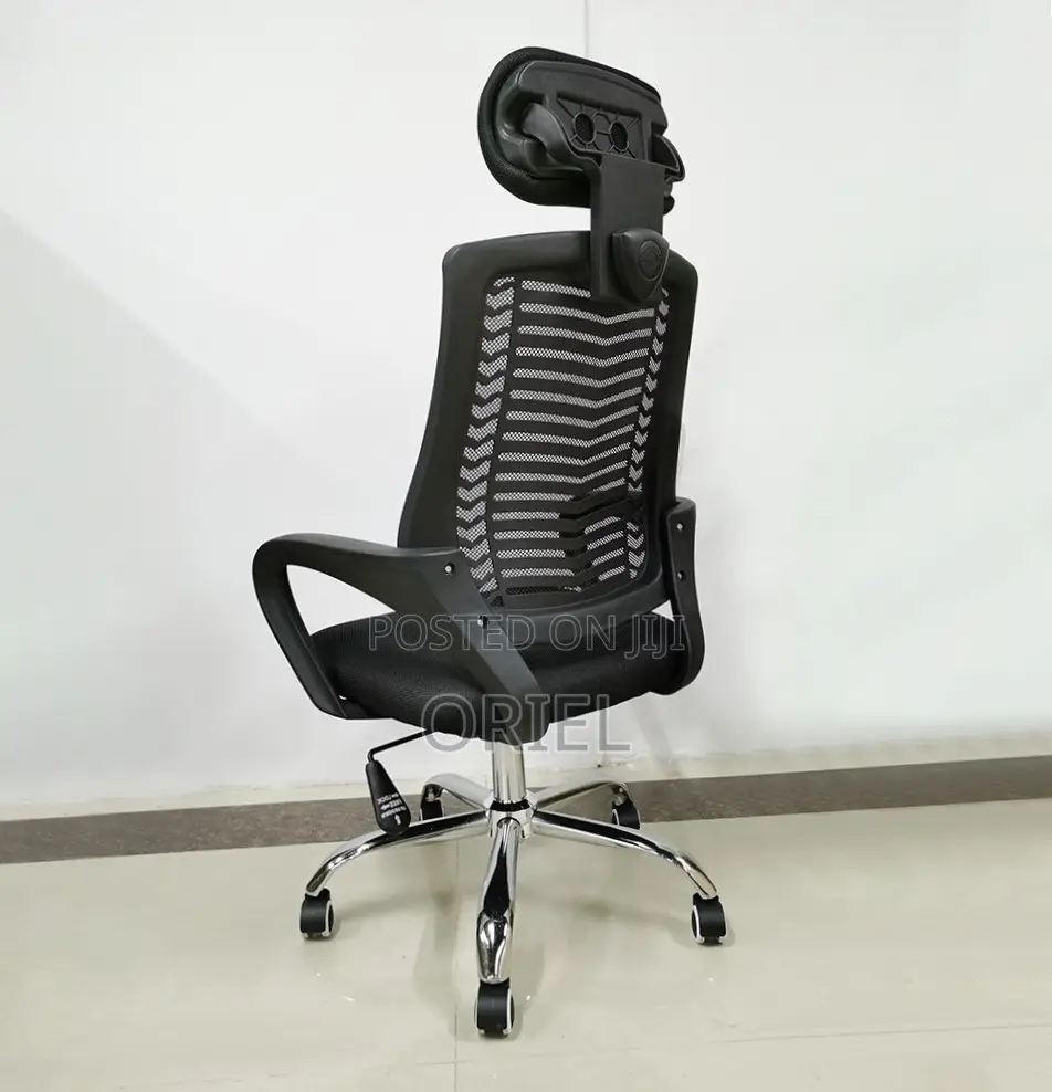 Office Chair : Ergonomic Adjustable Height Office Chair With Headrest