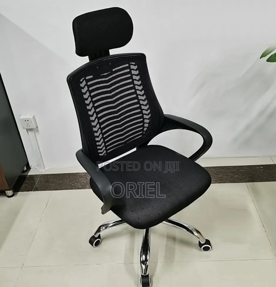 Office Chair : Ergonomic Adjustable Height Office Chair With Headrest