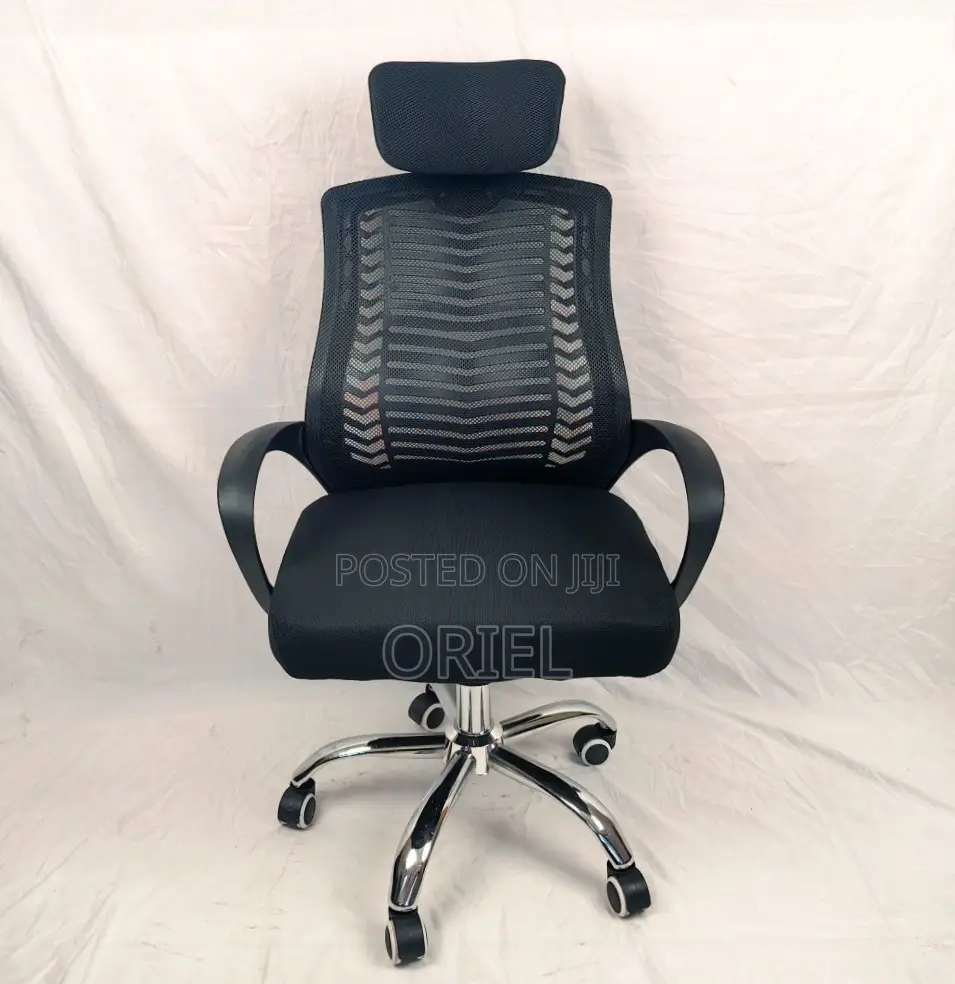 Office Chair : Ergonomic Adjustable Height Office Chair With Headrest