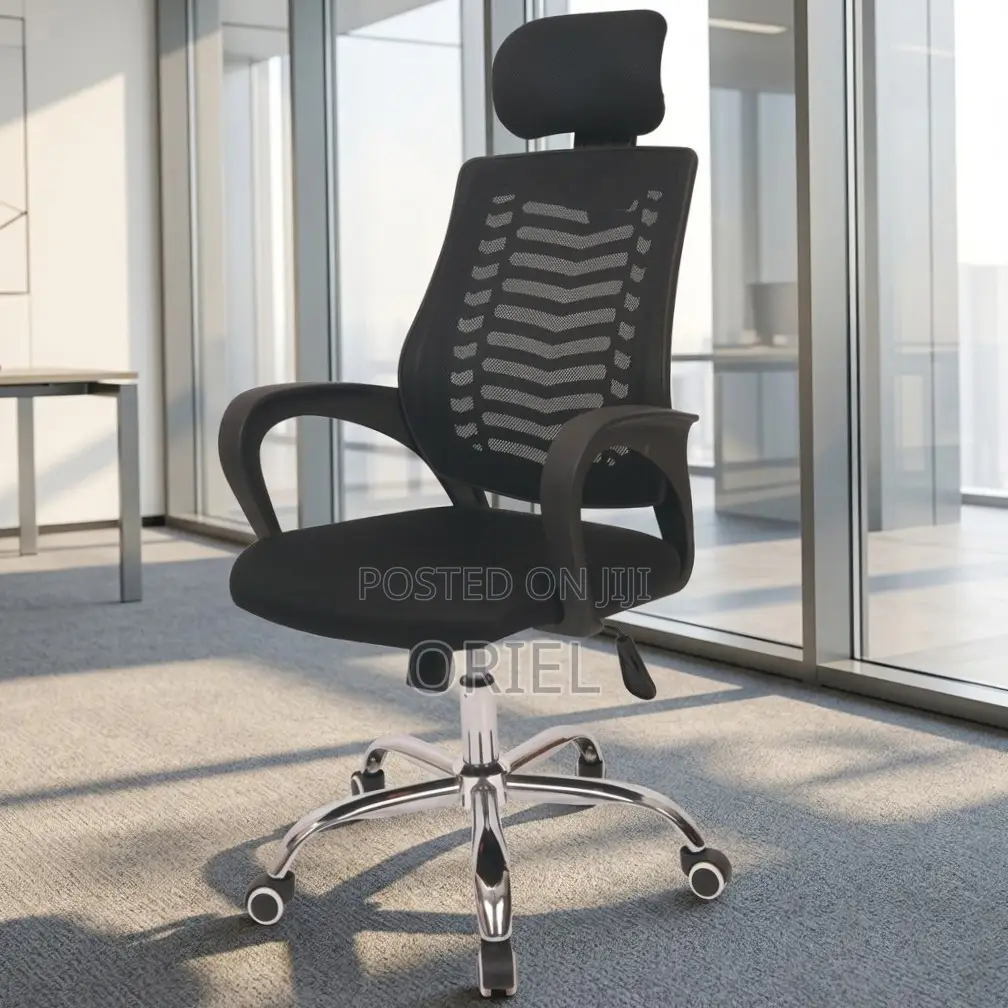 Office Chair : Ergonomic Adjustable Height Office Chair With Headrest