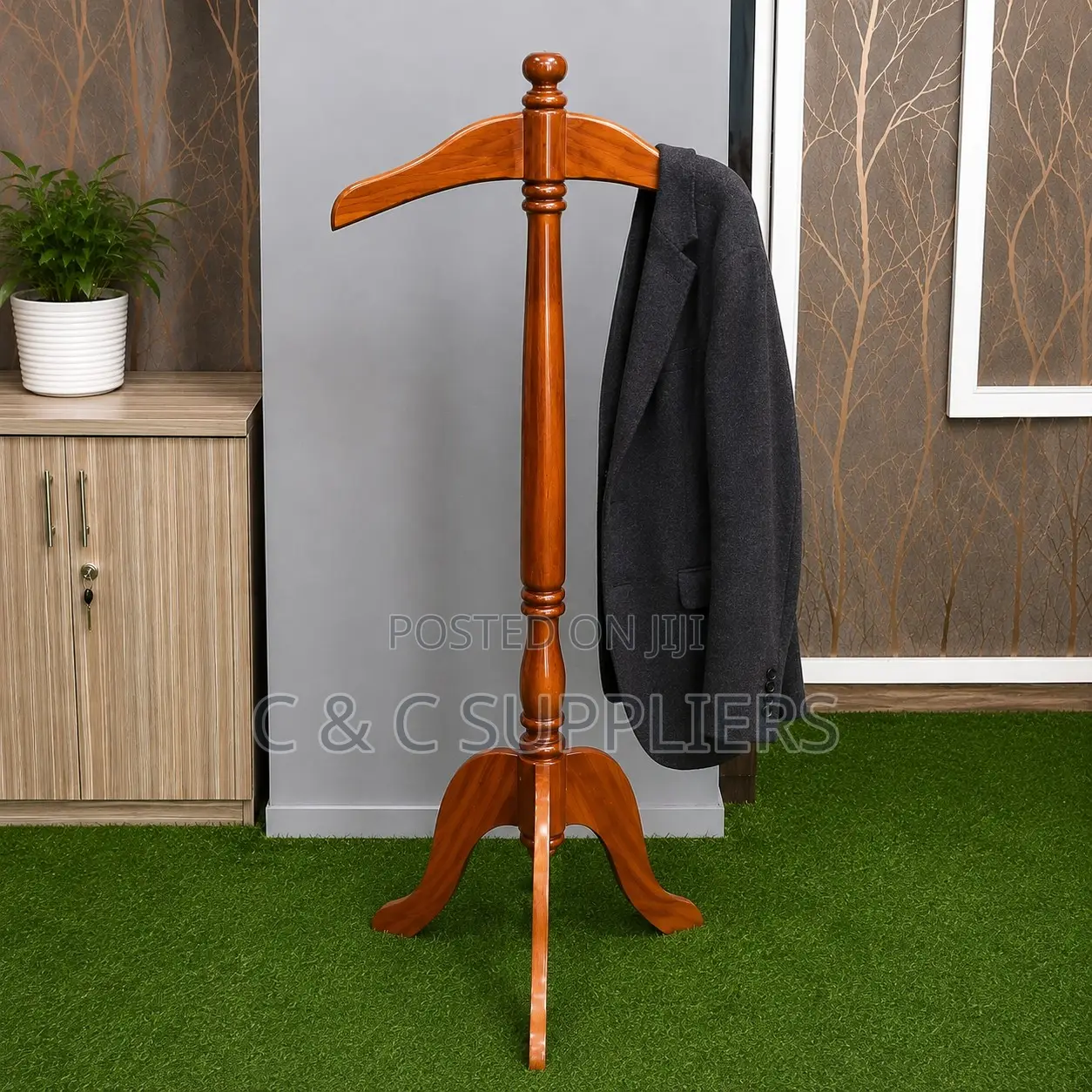 Mahogany Coat Hanger With Stand