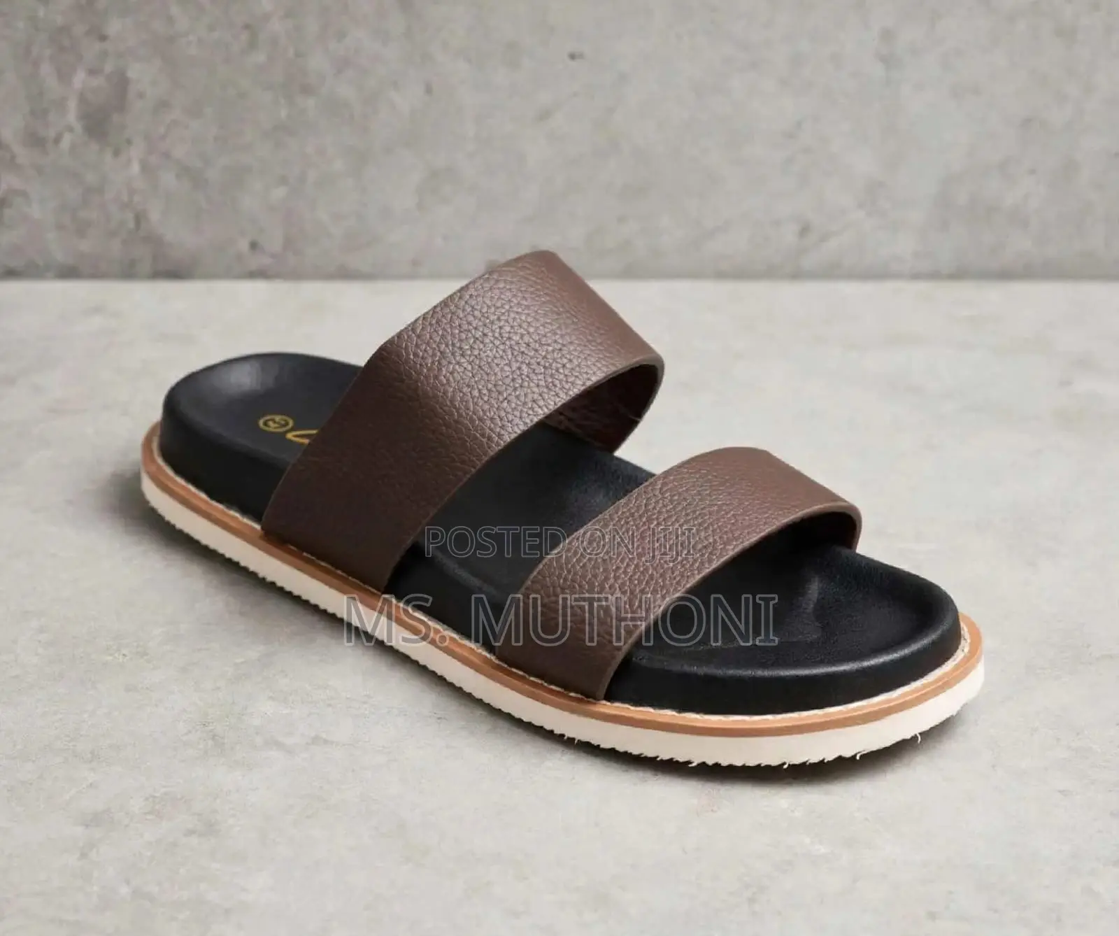 New Arrival Double-Strap Textured Slide Sandals Size 40-45
