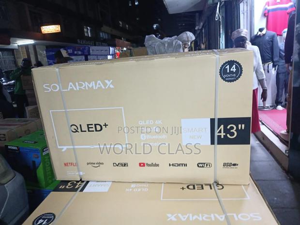 Solarmax 43" Frameless QLED Smart Android TV With Bluetooth WiFi