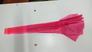 Hot Pink Transparent Folding Fan