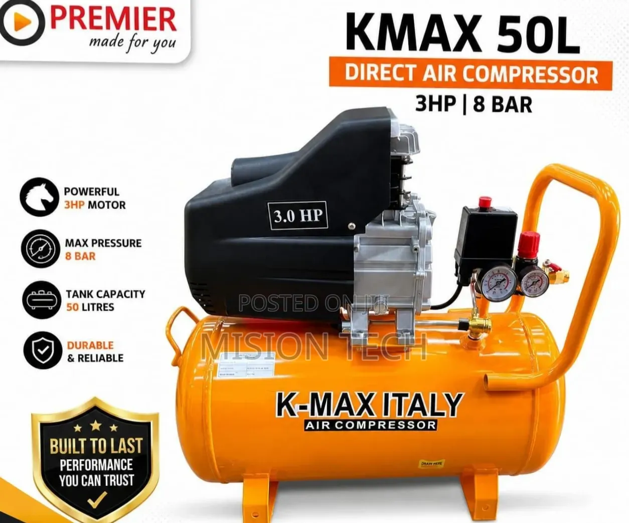 K-Max 50l 3hp Air Compressor* 