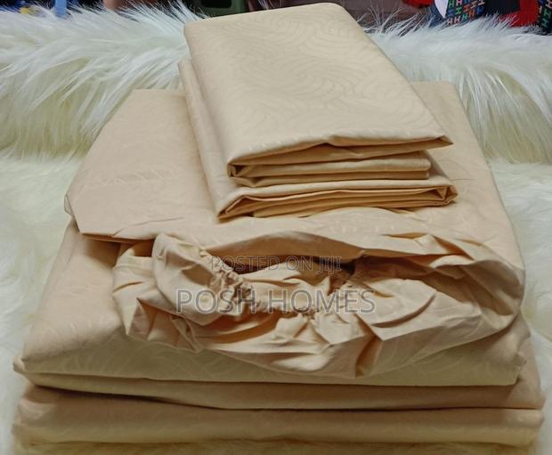 4 Piece Plain Patterned Bedsheets Sets - thumbnail 2
