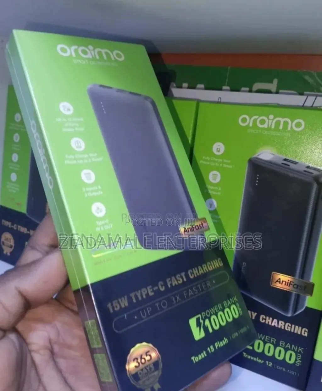 Oraimo PowerFlow B11 10000mAh 15W Fast Charging Power Bank