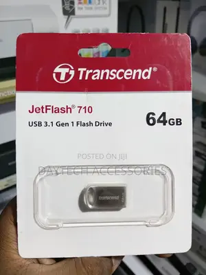 Transcend JetFlash 710 MUSB 3.0 Flash Drive - 64 GB - USB 3.0 - Silver