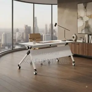Office Table; White Foldable Offices Employees Tables