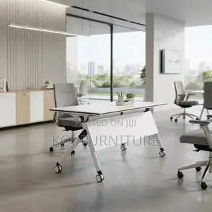 Office Table; White Foldable Offices Employees Tables