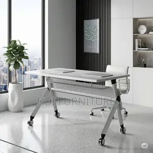 Office Table; White Foldable Offices Employees Tables