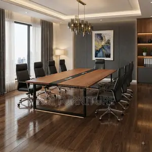 Boardroom Table; 240CM Wooden Brown Conference Boadroom Tables