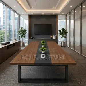 Boardroom Table; 240CM Wooden Brown Conference Boadroom Tables