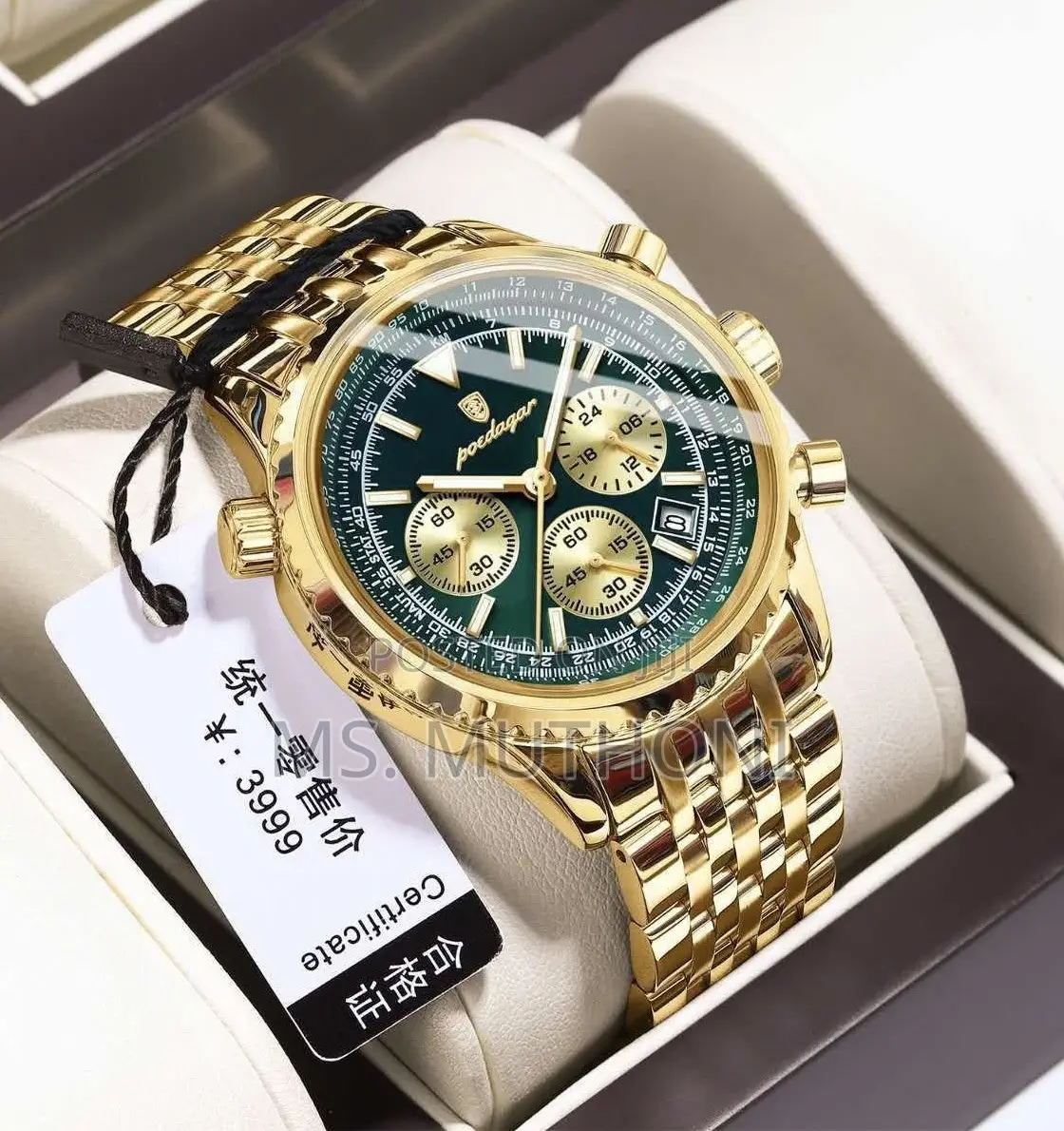 The Poedagar Men's Luxury Chronograph Quartz Watch