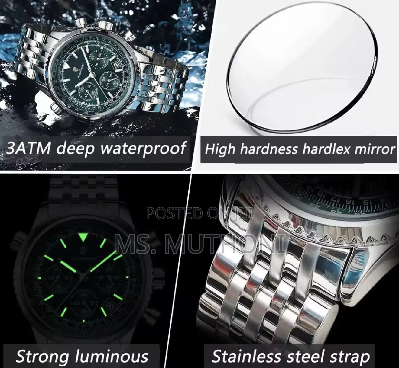 The Poedagar Men's Luxury Chronograph Quartz Watch
