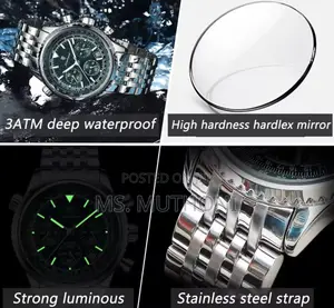 The Poedagar Men's Luxury Chronograph Quartz Watch