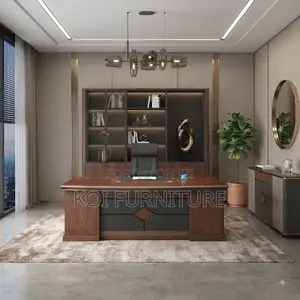 Office Desk; 2 Meters Executive Mahaogany Finish Office Boss Desk