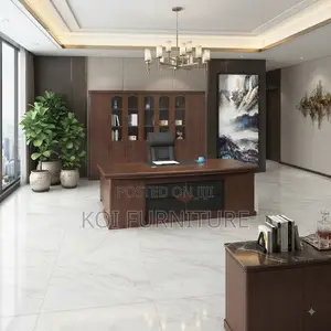 Office Desk; 2 Meters Executive Mahaogany Finish Office Boss Desk