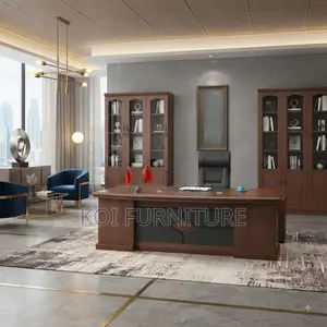 Office Desk; 2 Meters Executive Mahaogany Finish Office Boss Desk