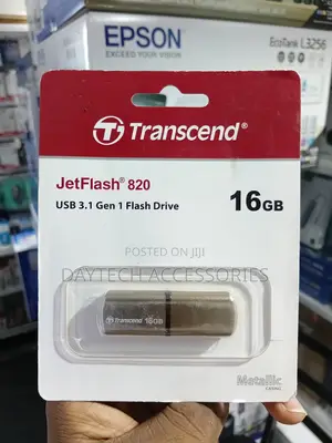 The Transcend JetFlash 820 16GB USB 3.1 Gen 1 Flash Drive