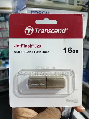 The Transcend JetFlash 820 16GB USB 3.1 Gen 1 Flash Drive