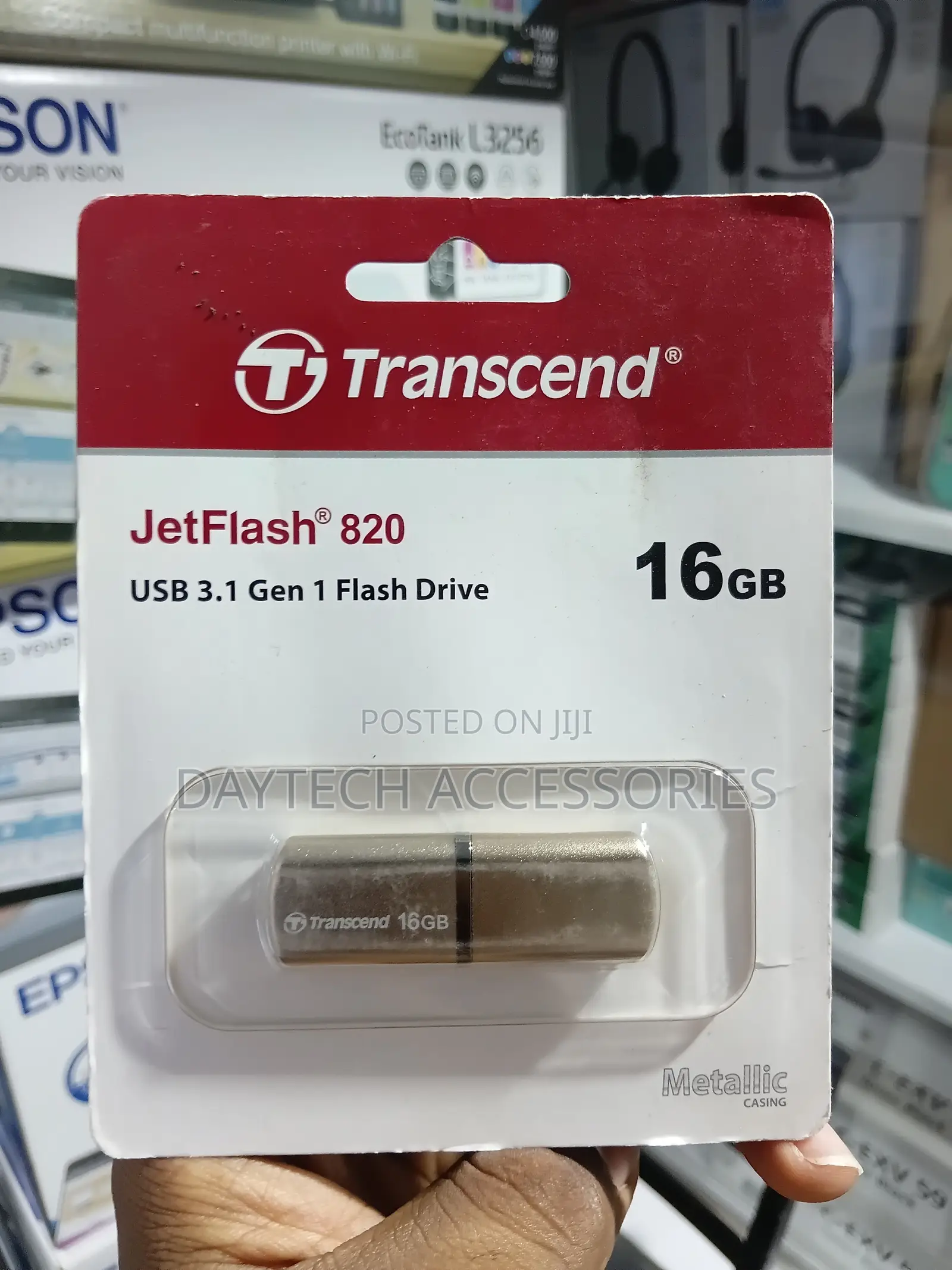 The Transcend JetFlash 820 16GB USB 3.1 Gen 1 Flash Drive