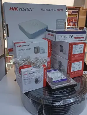 4 Camera Hikvision CCTV System | 4CH DVR + HDD + Cables