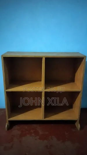 4-Compartment Wooden Storage Shelf