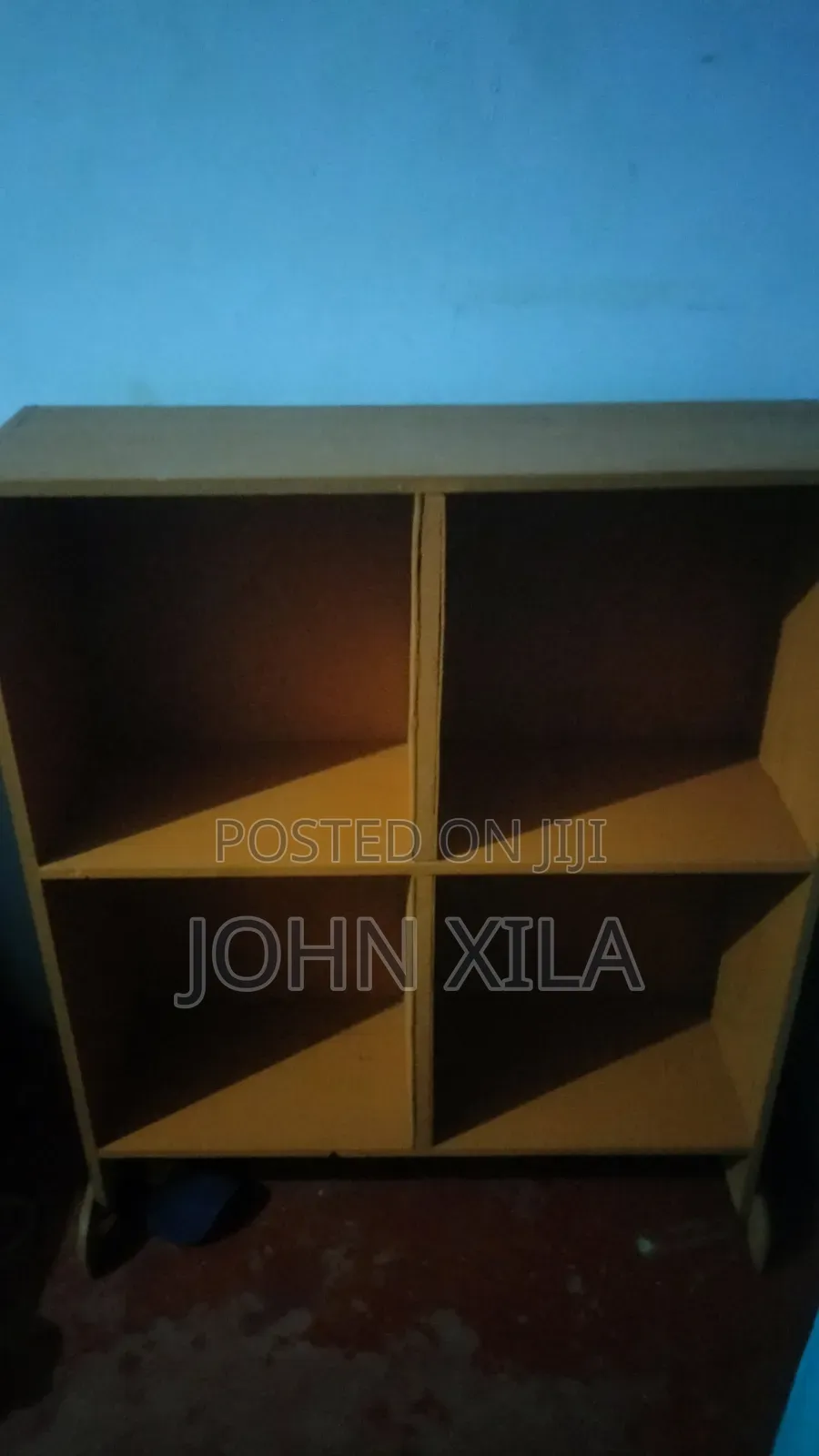 4-Compartment Wooden Storage Shelf