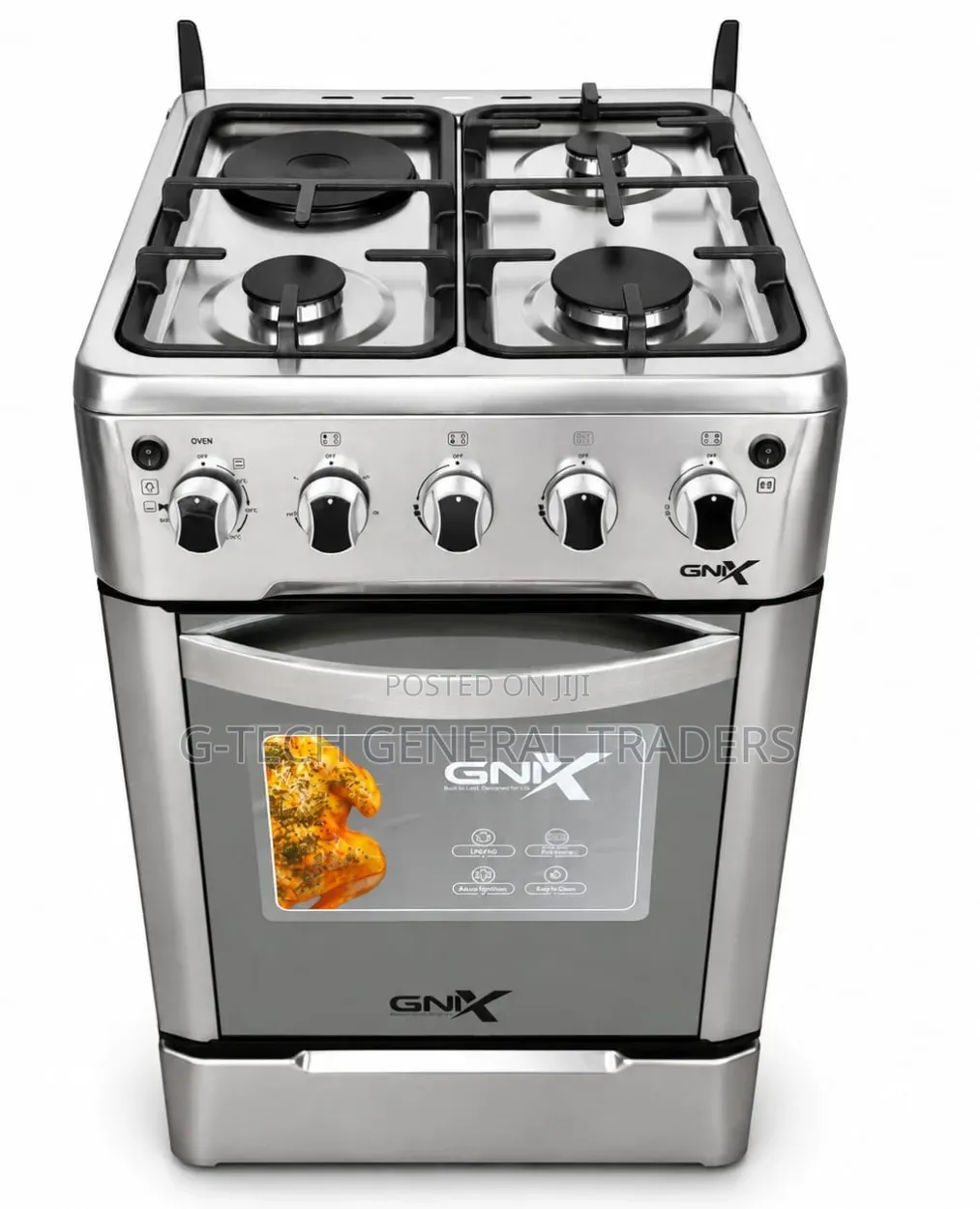 Gnix 3gas+1hotplate 50*50 Standing Cooker With Electric Oven
