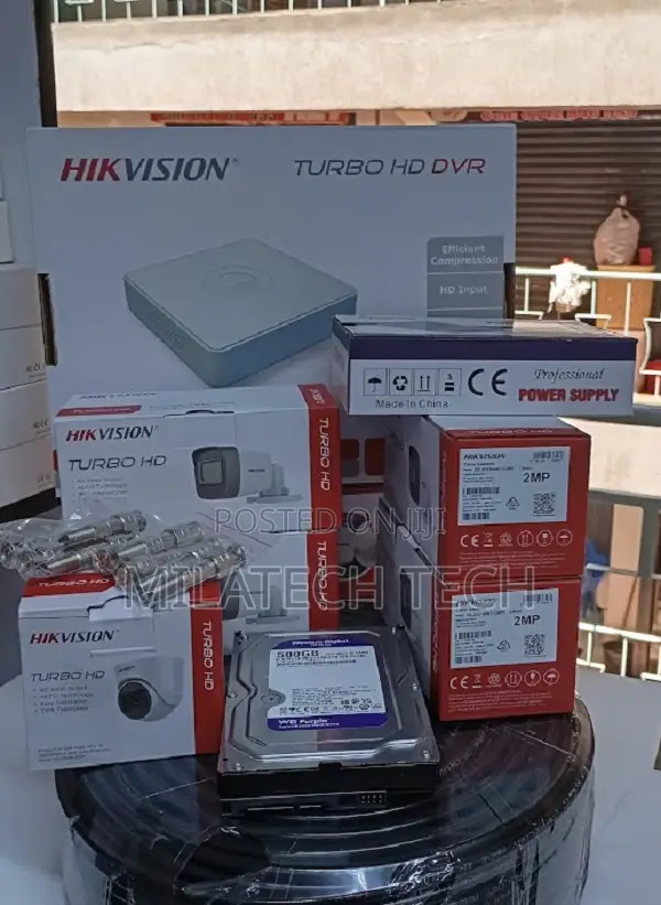 4 Channel CCTV Security System | Hikvision DVR + 4 Cameras