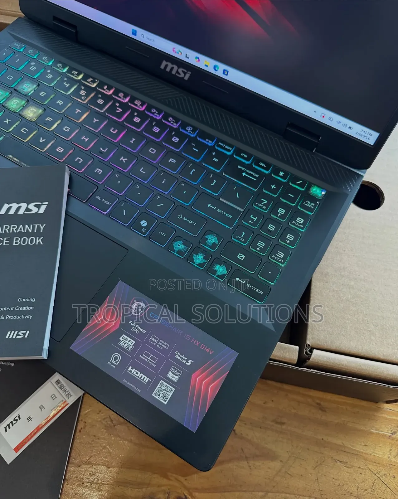 New Laptop MSI Crosshair 15 32GB Intel Core Ultra 9 SSD 1T