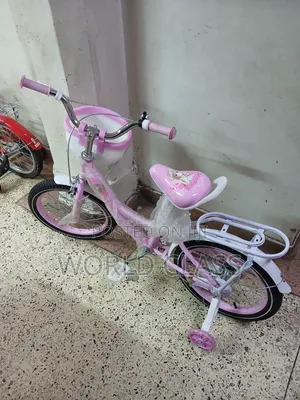 Ladybird Girls Kids Bike (Size 16, Pink) With Training Wheels Basket