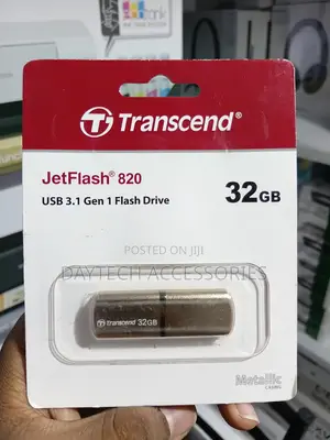 Transcend 32GB JetFlash 820G USB 3.0 Flash Drive, Gold