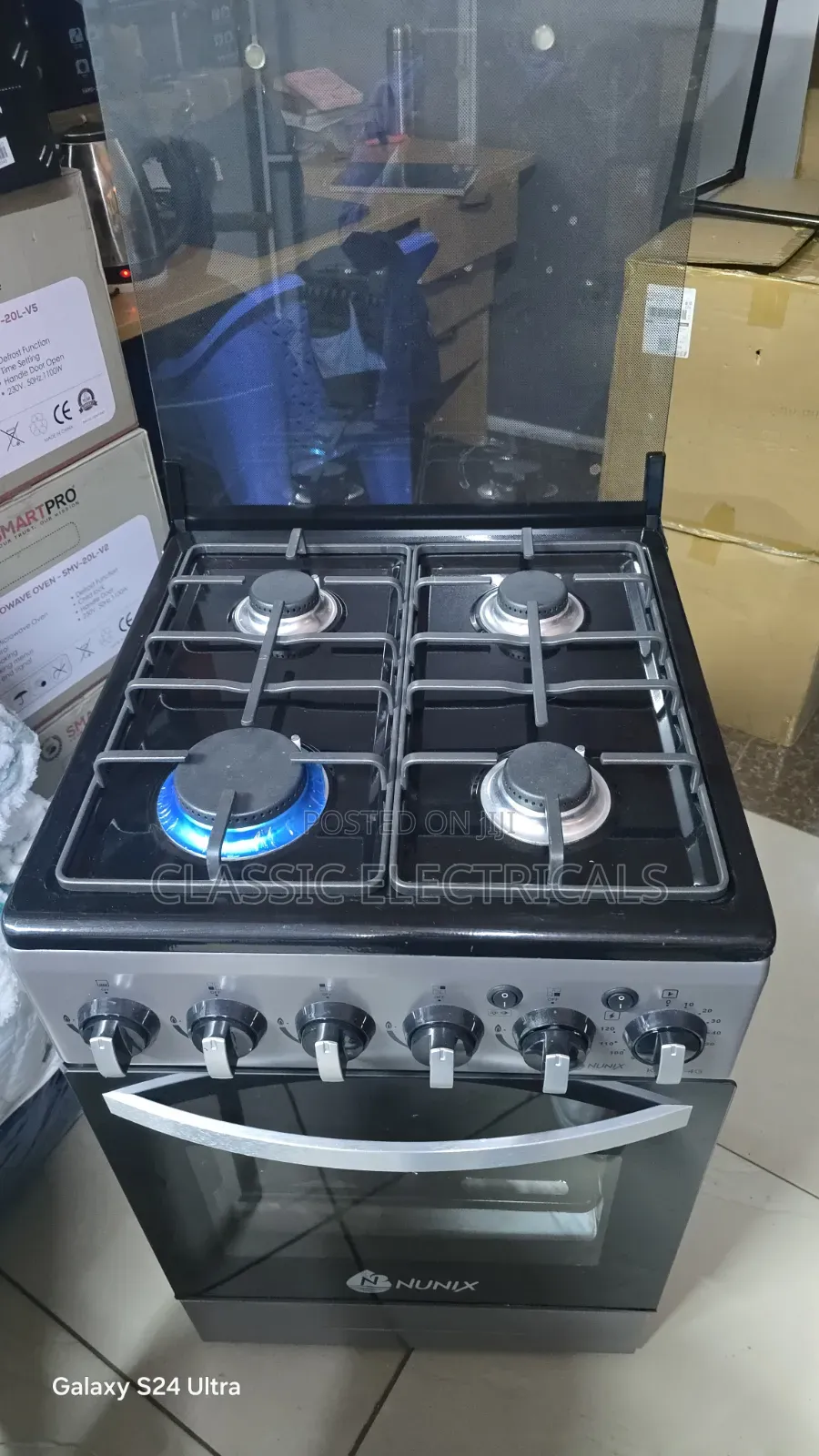 50*55 Nunix Full Gas Standing Cooker at Ksh13,999.