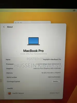 Laptop Apple MacBook Pro 2018 16GB Intel Core i5 SSD 512GB