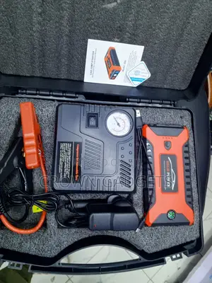 Portable 12V Car Jump Starter 600A With Tire Inflator LED