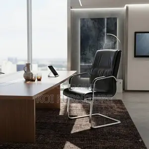 Office Chairs; Leather High Backrest Supportive Office Visitors Seat