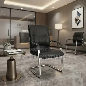 Office Chairs; Leather High Backrest Supportive Office Visitors Seat