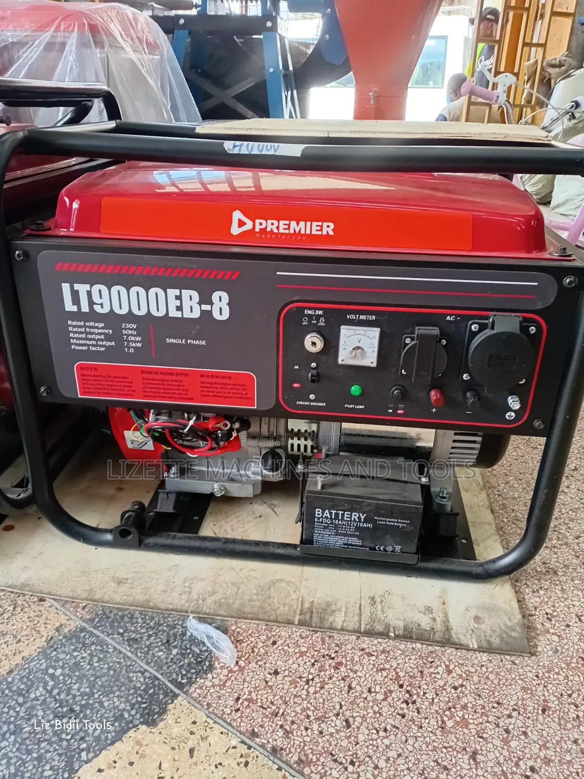 LT9000EB-8 Premier 7.5kva Petrol Keystart Generator
