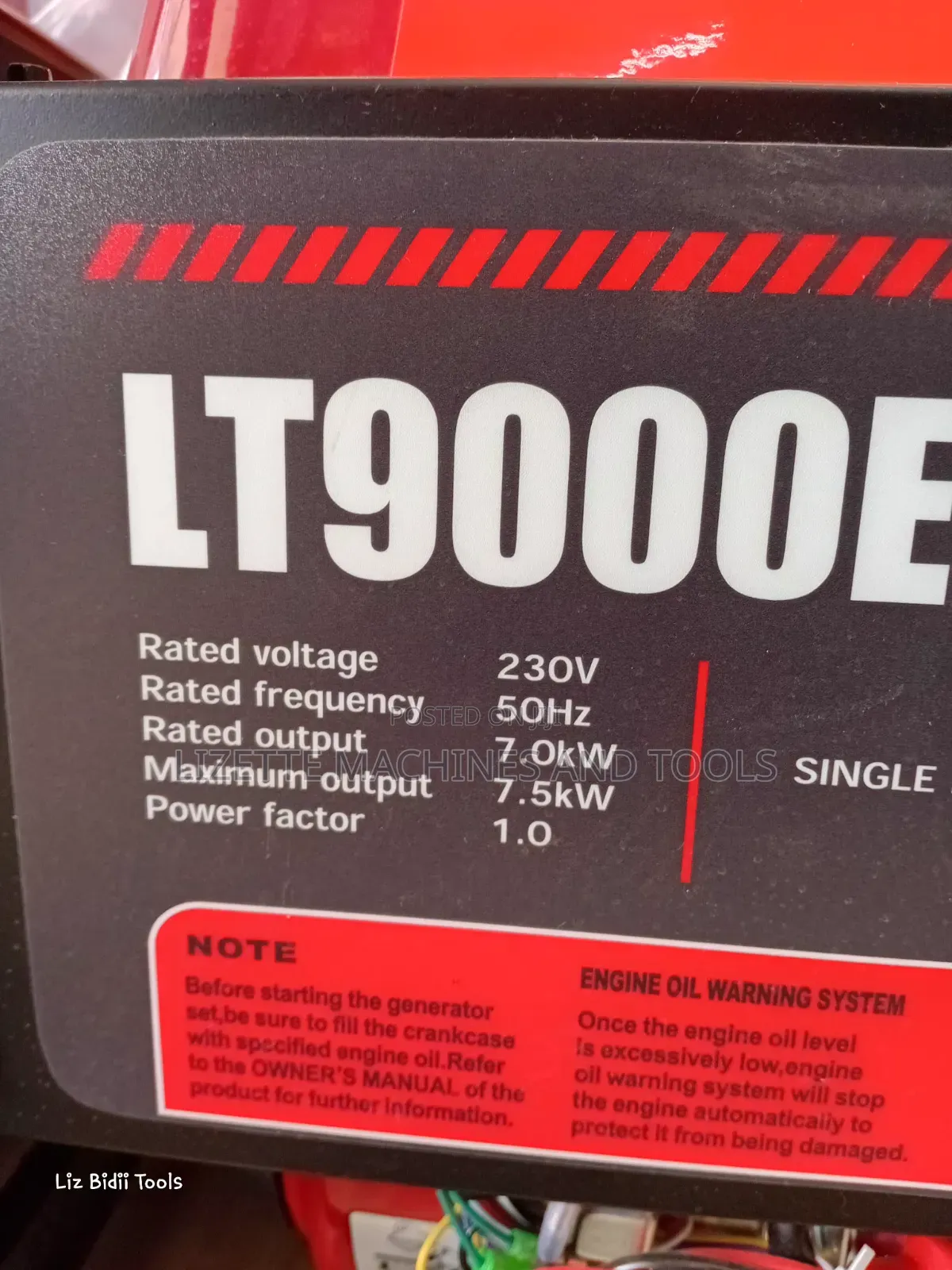 LT9000EB-8 Premier 7.5kva Petrol Keystart Generator