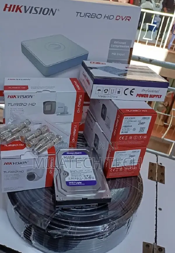4 Channel Hikvision Camera System | Complete CCTV Installation Kit