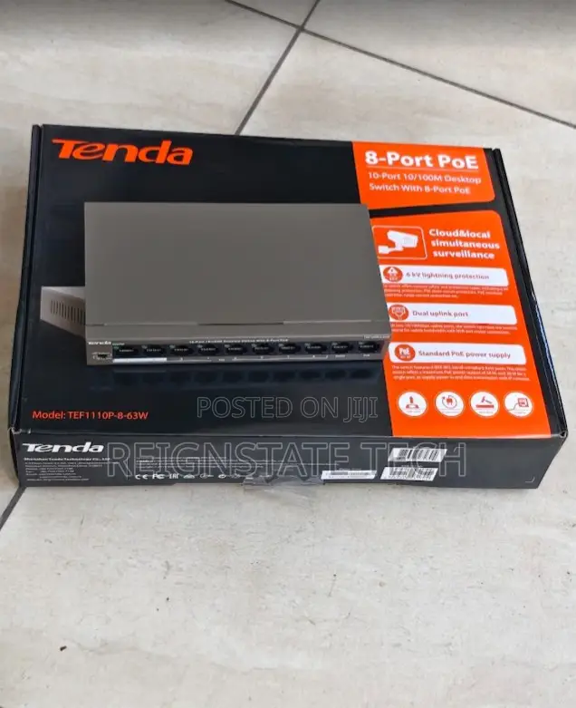 Tenda 8Ports POE Switch With Uplink 10Ports Desktop Switch